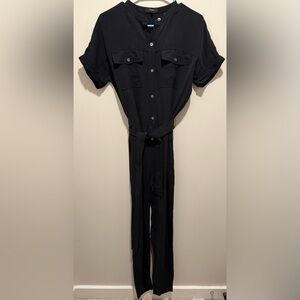 Theory Cargo Shirt Silk Jumpsuit